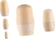 SOPOTUTU 1set Wooden Nesting Dolls Unfinished Adornments for Creative Play Educational Crafting Fun Doll Ornaments for Imagination and Decoration