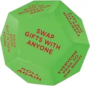Santa Swap Giftes Exchange Dice, Christmas Dice Giftes Exchange Game, Christmas Part-y Gif-t Exchange Dice Games,12 Different Sides Christmas Game Dice,Giftes Swap Dice For Family Game Nights 3x3x3 In