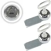 HOWDIA 2 Pcs Wheelie Bin Locks with Keys, Triangle Gas Meter Cam Lock for Cupboard Cabinet Electric Box Trash Bin Elevator