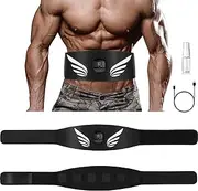 Profey Electrostimulation Abdominal Belt, EMS Muscle Stimulator with 10 Modes 30 Intensities and Calories Burned Display, Electrostimulation Belt for Men Women - Type C