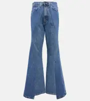 [Gabriela Hearst] Gabriela Hearst Foster patchwork flared jeans 26 blue