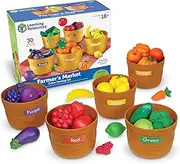 Learning Resources Farmer’s Market Color Sorting Set - 30 Pieces, Ages 18+ Months Toddler Learning Toys, Sorting Toys for Kids