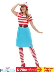 Deluxe Wheres Wenda Waldo Wally Ladies Fancy Dress Up Costume Book Week