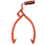Wood Handle 2 Claw Skidding Tongs Non-Slip Grip, Log Lifting, Handling, Dragg...