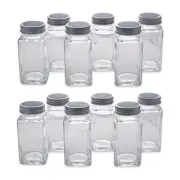 Farmhouse Vintage Decorative Metal Pantry Spice Rack 4x2" 4oz Spice Jars