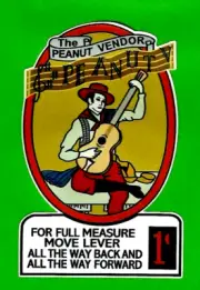 "PEANUT VENDING MACHINE" Sticker / Decal RETRO 1950's 60's Candy Dispenser !!