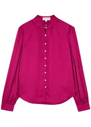 Bella Dahl Satin Blouse - Fuchsia - XS (UK6 / XS) XS (UK6 / XS)