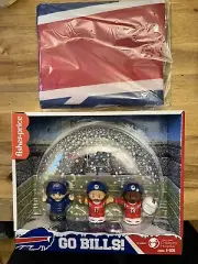 New 2022 LITTLE PEOPLE BUFFALO BILLS Allen,Diggs, McDermott Plus FLAG