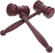 COMNESTBI 2Pcs Gavel Novel Auction Hammer Props for Courtroom Role Play for Birthday Hand Eye Coordination Training Educational for Boys