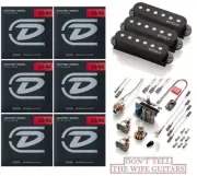 EMG SAVX BLACK SET 3 ACTIVE SINGLE COIL PICKUPS FOR STRAT & WIRE (6 STRING SETS)