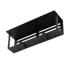 (Black 27x8.5x5cm)Fridge Spice Rack Magnetic With Hook Hanging Seasoning Holder
