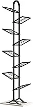 Creative Bookshelf,6/8-Tier Tree Book Shelf,Floor Standing Display Book Magazine,for Living Room Bedroom Office,Bearing Weight 120KG(Black,165x45x24cm)