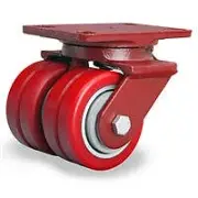 Hamilton Heavy Service Dual-Wheel Swivel Caster with 4" x 2" Swivel-EAZ® Polyur