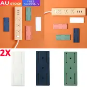 Wall-Mount Plug Fixer Self-Adhesive Socket Power Strip Insert Holder Punch-free