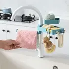 Faucet Rack Durable Widely Use Rotating Multiple Layers Storage Drain Rack Abs