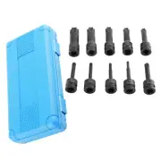 1/2 Inch 10Pcs Impact Star Socket Set 3-Inch Extra Long with Case