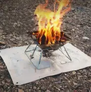 27.5" x 47" Fire Pit Mat Thickened Fireproof Wood Stove Under Grill