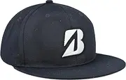 [Bridgestone] Tour Flat Snapback Cap (Navy, Adjustable) 2023 Golf Hat, Navy, One Size