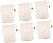 MYCENSE 6 Pack Soap Pouches for Body and Face Washing with Drawstring