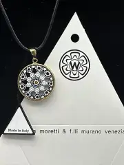 Authentic Murano 25mm Millefiori Pendant Necklace - MX-65