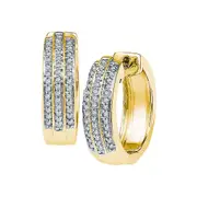 1/4CTW-Diamond GIFT HOOPS