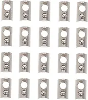 FELTECHELECTR 20pcs T Nut Roll-in Nuts Thread Nuts Silver Carbon Steel