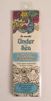Re-marks Under the Sea 5 Coloring Bookmarks