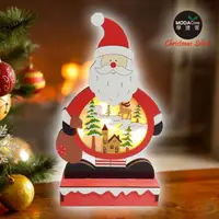 在飛比找金石堂優惠-摩達客木質製彩繪聖誕老公公造型聖誕夜燈擺飾 (電池燈)