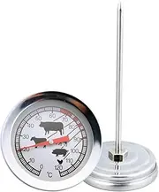 [Leona Co] Stainless Steel BBQ Meat Thermometer – 5.2x12CM Instant Read, High-Precision Cooking Tool for Grilling, Roasting, and Smoker Use (1)