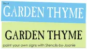 Stencil Prim Garden Thyme Potting Seed Herb Country Porch Yard Seed DIY Signs