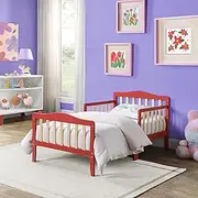 [Suite Bebe] Olive and Opie Twain Toddler Bed in Coral and Natural