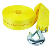 Fulton WS20HD0600 Trailer Winch Accessory, Strap w/Hook, 2 Inch x 20 Foot