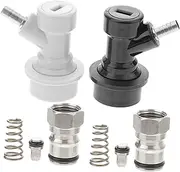 KICHOUSE Stainless Steel Keg Tap Couplers Keg Couplers for Soda Dispenser 2 Sets Pp Stainless Steel Material