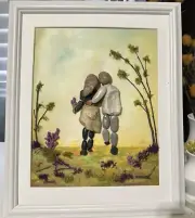 The love-Pebble art,paint,craft,original from Miranda P. 13/11/1 in(personalize