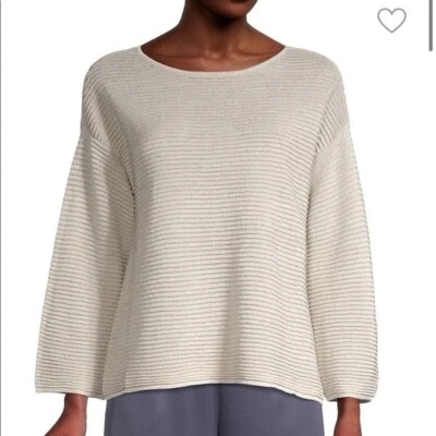 Eileen Fisher Organic Linen Blend Sweater NWT