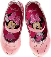 [Disney] Frozen Elsa Minnie Mouse Shoes - Girls Mary Jane Flats - Kids Jelly Character Princess Dress up Costume Ballet Ballerina Flower School Party Flats Slip on (Pink/Blue) (Toddler/Little Kid)