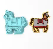 Horse Cookie Cutter & Stamp | Castle Birthday Medieval Battle Sword Knight Fight
