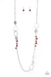 Paparazzi Unapologetic Flirt Red Necklace and Earrings New