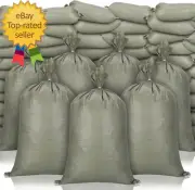 200 Pcs Empty Sandbags Heavy Duty Sand Bags with Ties Woven Polypropylene Sand B