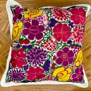 New Chiapas Indigenous Design Insert & Cover Embroidered Throw Pillow