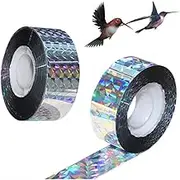 CAASFOOY 2 Rolls Bird Repellent Tape, Bird Repellent Scare Tape, Reflective Ribbon Bird Scare Tape Reflective Scare Tape Double Sided Scare Ribbon for Birds, 2.4 cm x 80 m