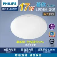 在飛比找momo購物網優惠-【Philips 飛利浦】17W 若欣 LED吸頂燈 1-3