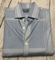 Kenneth Cole Reaction Men's Dress Shirt Slim Fit Checks and Stripes (Patterned)
