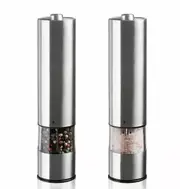 2PCS Electric Salt and Pepper Mill Grinder Set Shaker Automatic Battery Operated