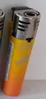 clipper lighter Jet flame gradiant orange WINDPROOF Adjustable flame
