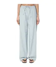 Elastic Waist Casual Pants 38 light blue
