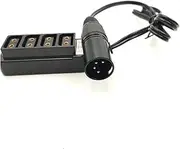Male XLR 4Pin to 4-Port Female D-Tap P-Tap Adapter Splitter for Camera Monitor AR~I/R~D/S~NY Camera Power Supply Distributor(60cm)