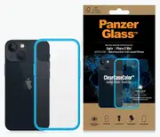 PanzerGlass Apple iPhone 13 Mini ClearCase - Bondi Blue Limited Edition (0326), AntiBacterial, Military Grade Standard, Scratch Resistant