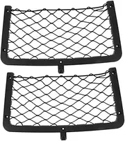 PAMINGONO 2pcs Car Mesh Pocket Durable Net Organizer for Trunk Storage Versatile Car Net Pocket for Groceries Gear Tools and Accessories for and