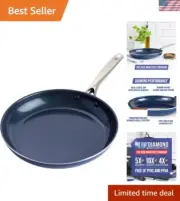 Durable 11" Diamond-Infused Ceramic Nonstick Frying Pan - Induction & Oven Safe